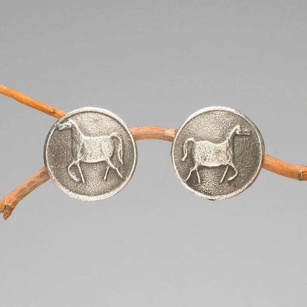 Tufa Cast Wild Horse Earrings