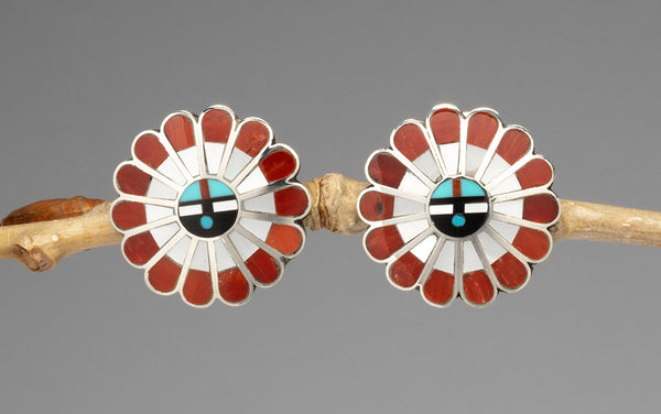 Zuni Sunface Clip-On Earrings