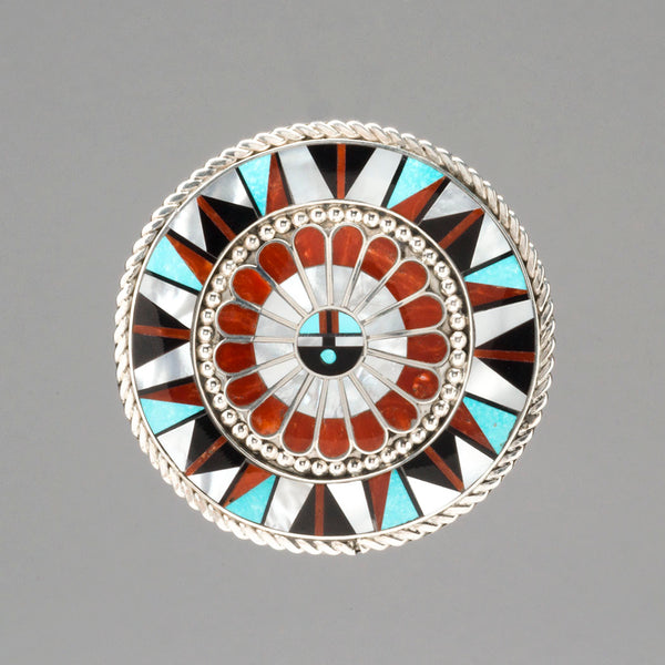 Magnificent Zuni Sunface Pin/Pendant