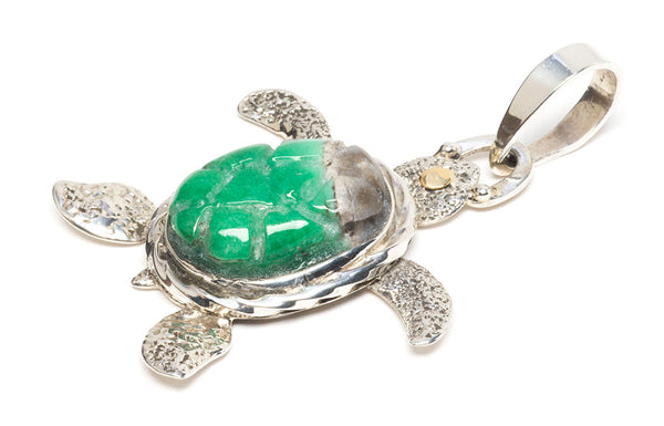 Lucin Variscite Sea Turtle Pendant