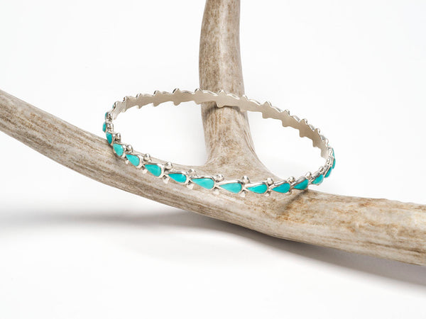 Water Is Life Kingman Turquoise Bangle Bracelet