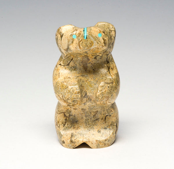Fossil Stone Standing Bear