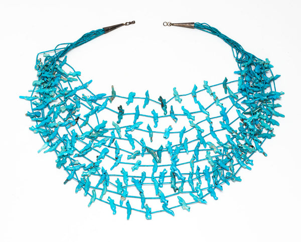 Stunning Ten Strand Turquoise Fetish Necklace