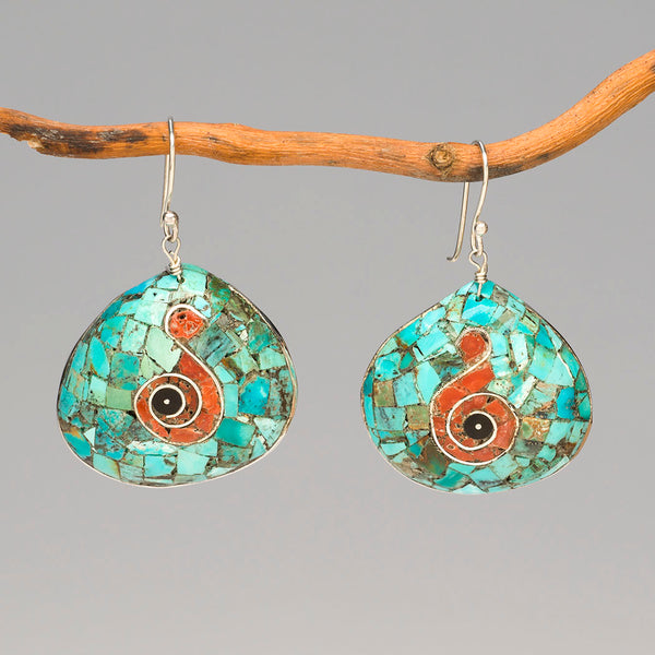 Ancient Tradition Mosaic Dangle Earrings