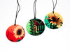 Set Of Three Elemental Flowers Ornaments