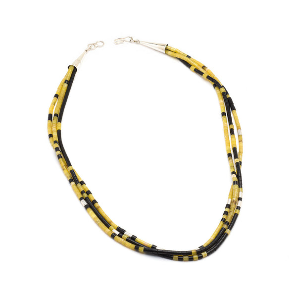 Triple Strand Micro Heishe Necklace