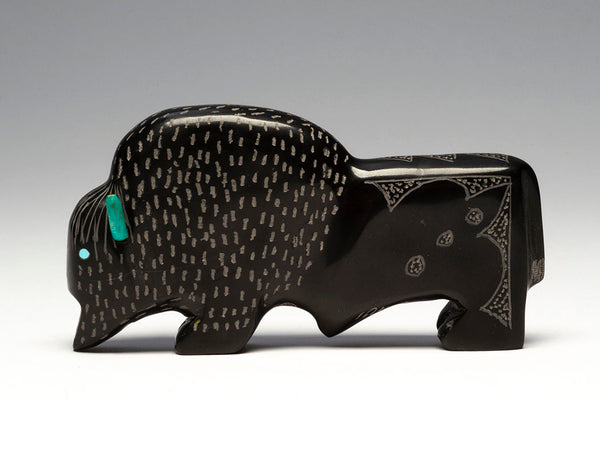 Peacefully Feeding Bison