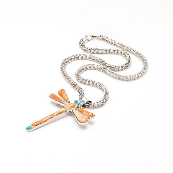 Darting Through The Reeds Dragonfly Pin/Pendant Necklace