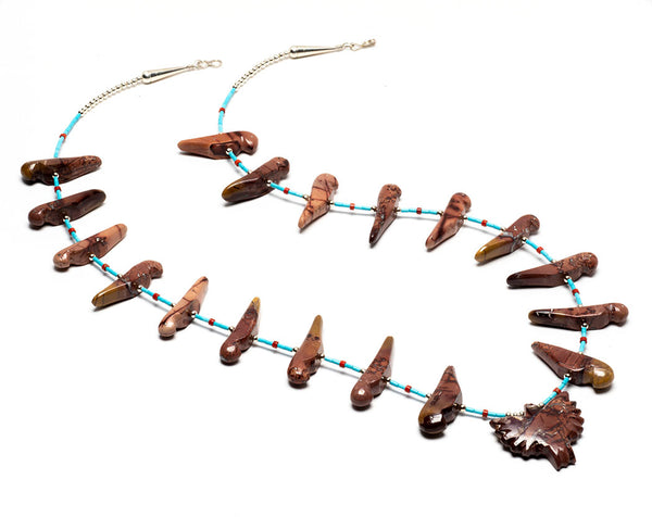 Mookaite Jasper Eagle Fetish Necklace