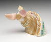 Pacific Green Snail Shell & Pink Mussel Shell Feathered Friend