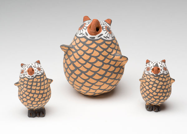 A Pottery Owl & Owlettes