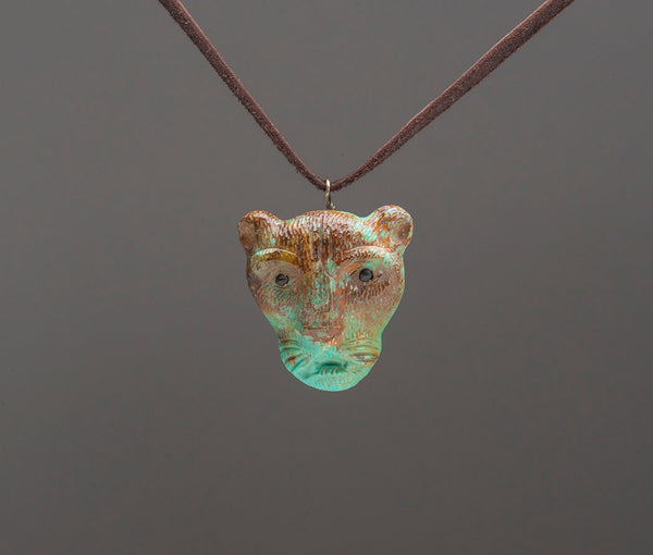 Turquoise Mountain Lion Pendant