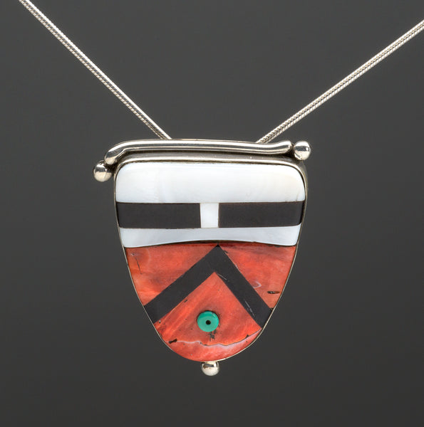 "Butterfly War Shield" Inlaid Pin/Pendant