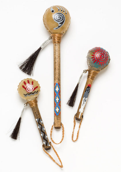 Set Of Three Handmade Rattles Or Ornaments