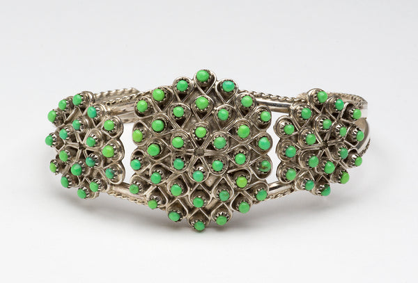 Sterling Silver & Gaspeite Cuff Bracelet