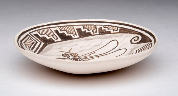 Natural Clay Bowl With Dragonfly Design – Keshi The Zuni Connection