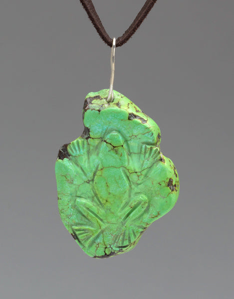 Amphibian Pendant Of Gaspeite