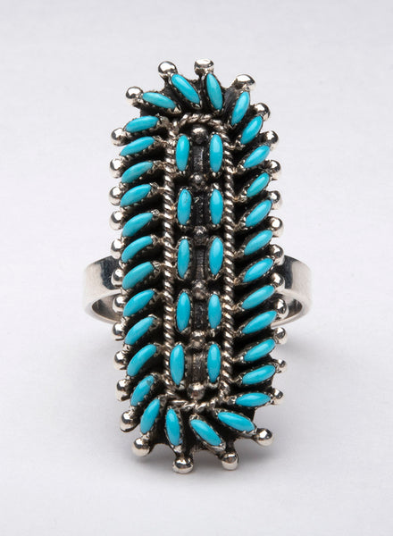 Sleeping Beauty Turquoise Petit Point Ring