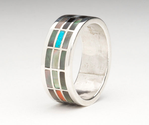 Window Pane Inlaid Ring