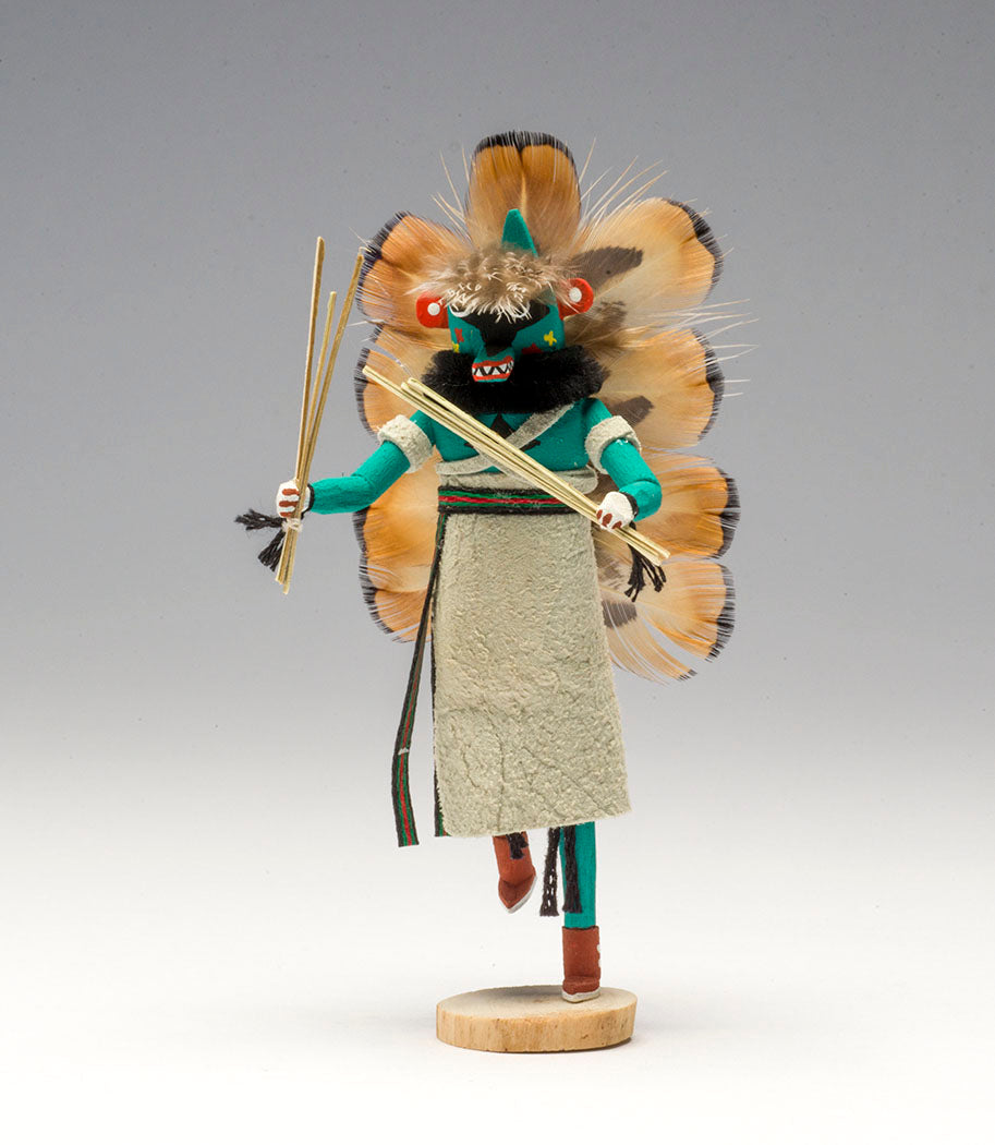 Hopi Blue Warrior Guard Katsina Doll