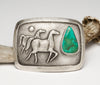 Pilot Mountain Turquoise Horse Belt Buckle