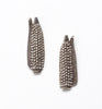 Tufa Cast Sterling Silver Corn Earrings