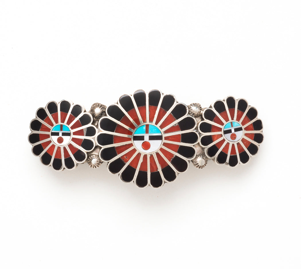 Zuni Sunface Barrette – Keshi The Zuni Connection