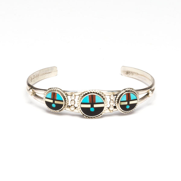 Zuni Sunface Cuff Bracelet