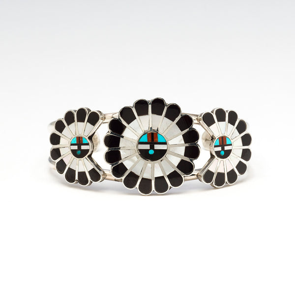Sunface Trio Cuff Bracelet