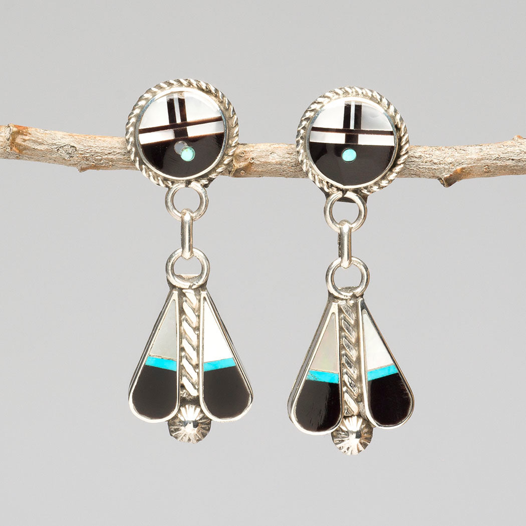 Sunface Dangle Earrings