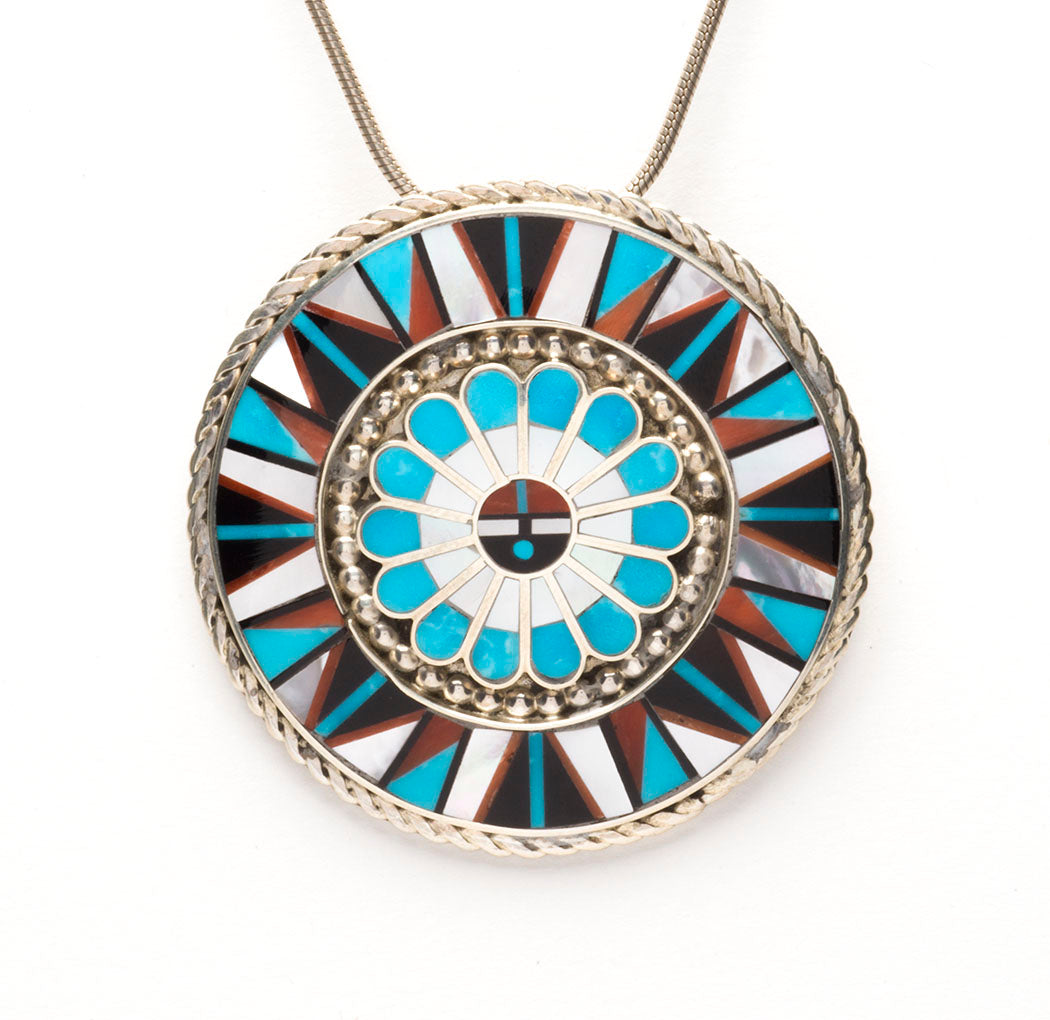 Magnificent Zuni Sunface Pin/Pendant