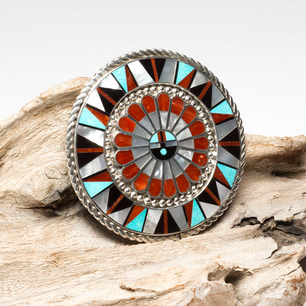 Magnificent Zuni Sunface Pin/Pendant