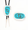 Double Hummingbird Bolo Tie & Belt Buckle Set