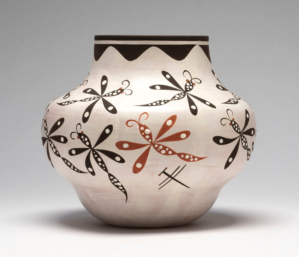 Dragonflies Olla Pottery Jar