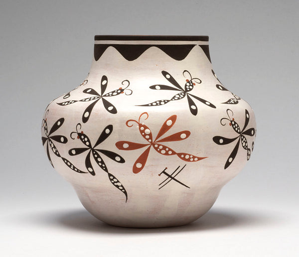 Dragonflies Olla Pottery Jar