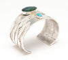 Paua Shell & Sleeping Beauty Turquoise Overlay Cuff Bracelet