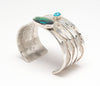 Paua Shell & Sleeping Beauty Turquoise Overlay Cuff Bracelet