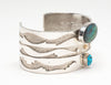 Paua Shell & Sleeping Beauty Turquoise Overlay Cuff Bracelet