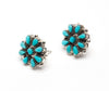 Turquoise Cluster Work Post Earrings