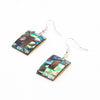 Shimmering Abalone Mosaic Dangle Earrings