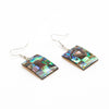 Shimmering Abalone Mosaic Dangle Earrings