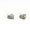 Abalone Heart Dangle Earrings