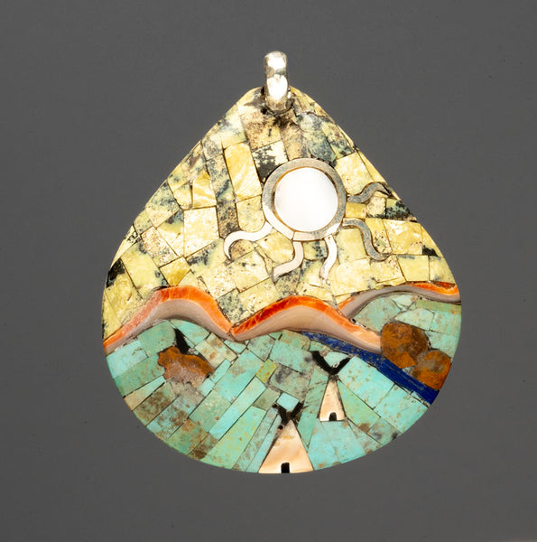 Riverbank Tipis Mosaic Pendant