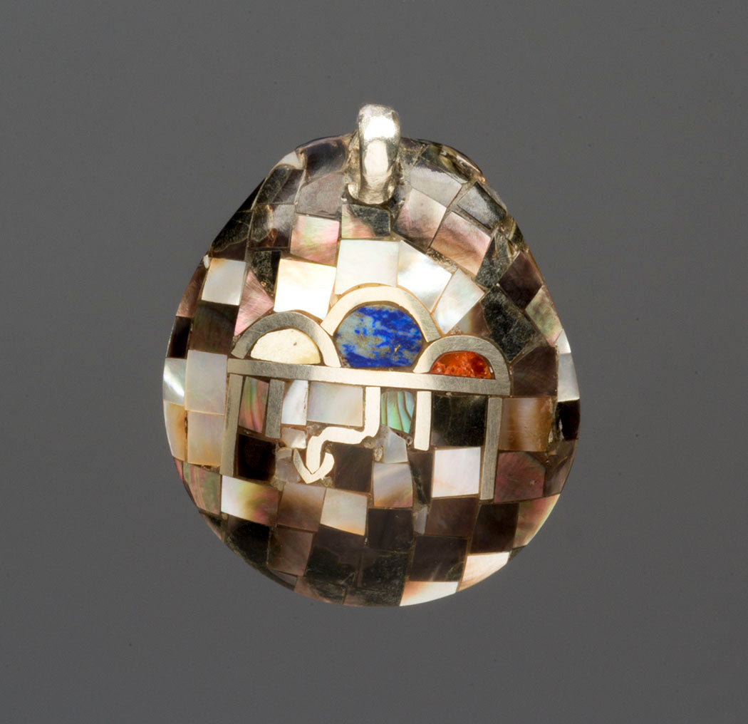 Mosaic Raincloud & Lightning Bolt Pendant