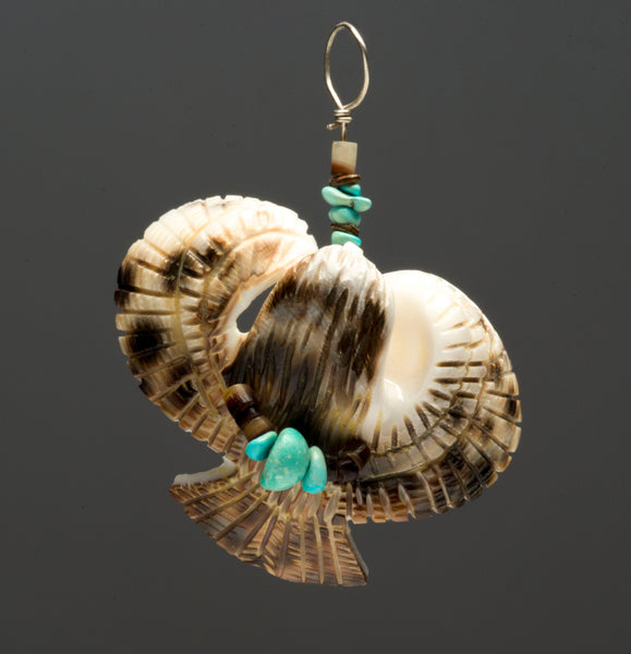 Cowry Shell Eagle Pendant