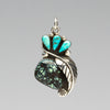 New Lander Turquoise & Sleeping Beauty Turquoise Leaf Pendant