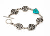 Carved Turquoise Journey Of Life Link Bracelet