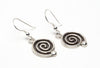 Classic Sterling Silver Spiral Dangle Earrings