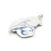 Morenci Turquoise & Oxblood Coral Leaf Pendant