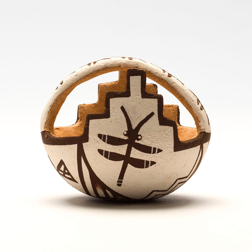Dragonfly Cornmeal Pottery Bowl